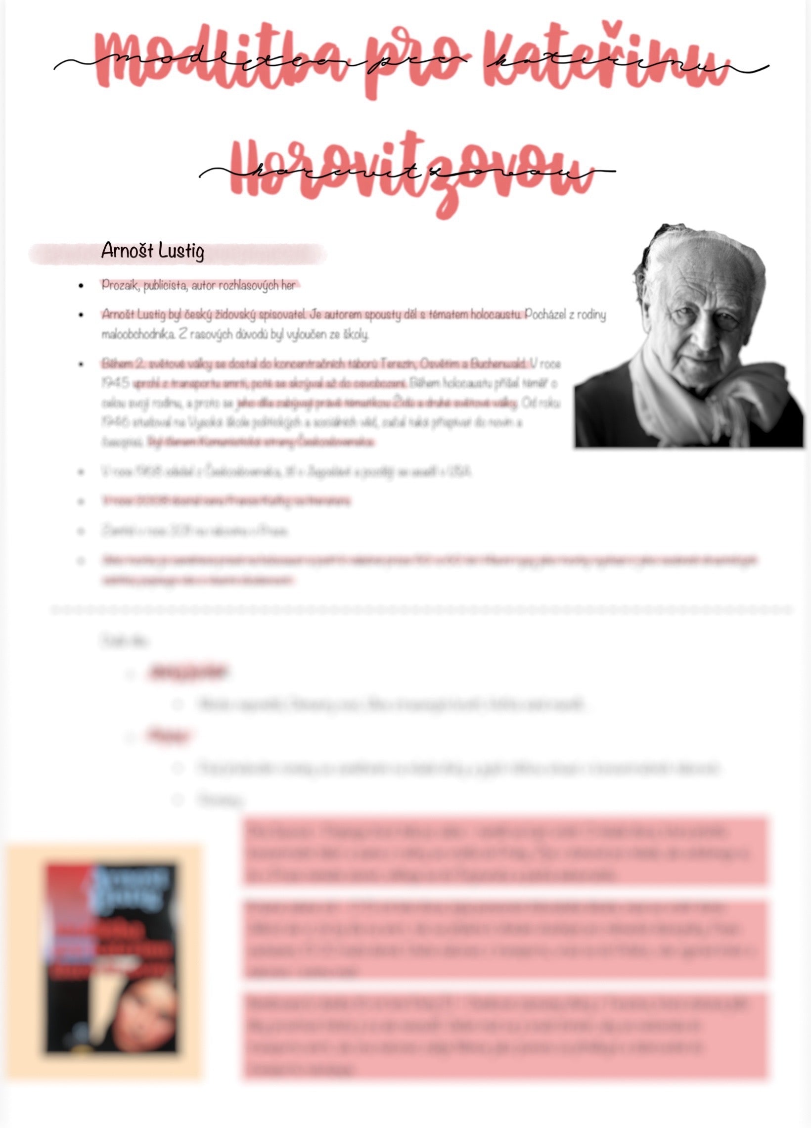 Modlitba pro Kateřinu Horovitzovou - Arnošt Lustig