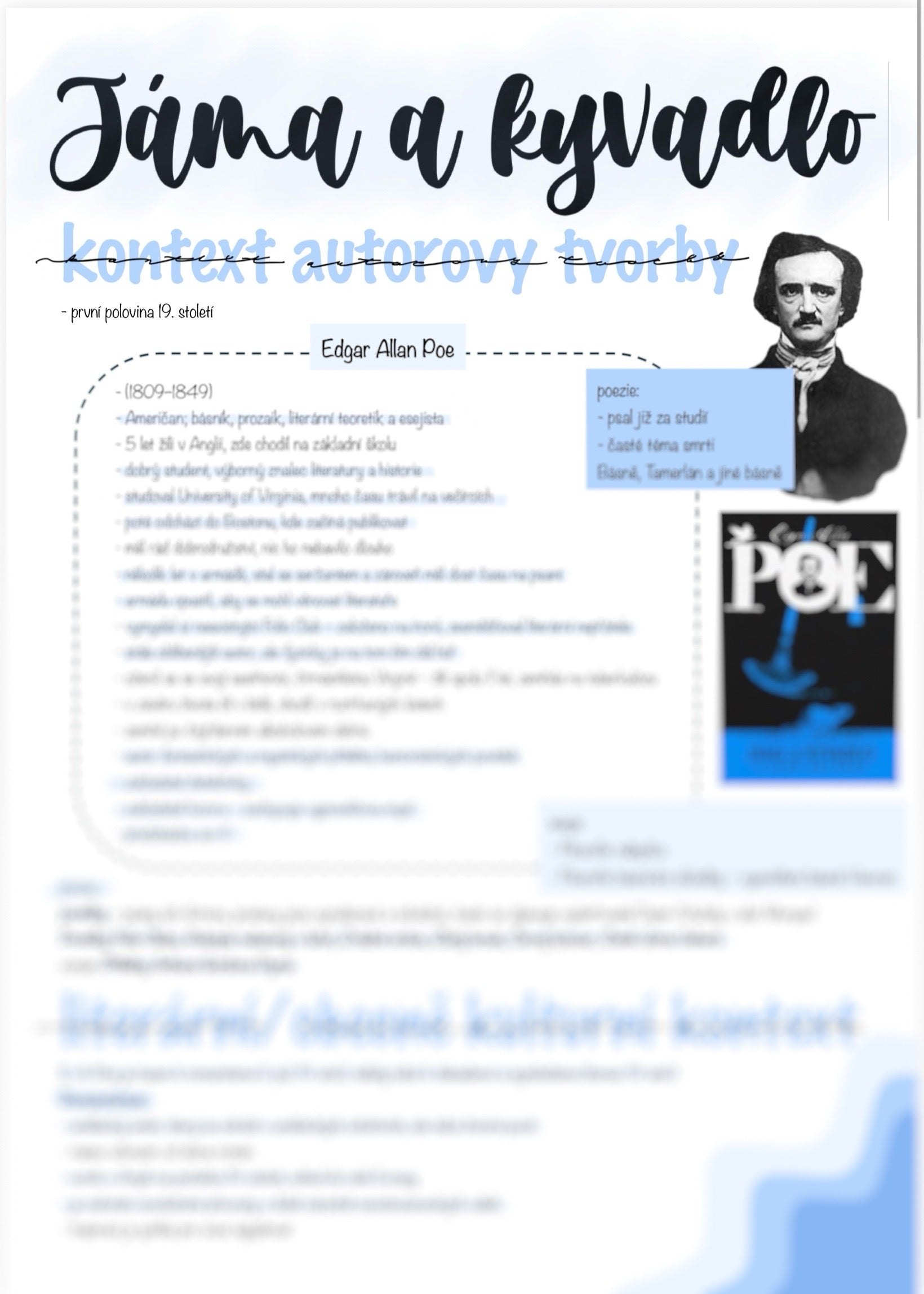 Jáma a kyvadlo - Edgar Allan Poe