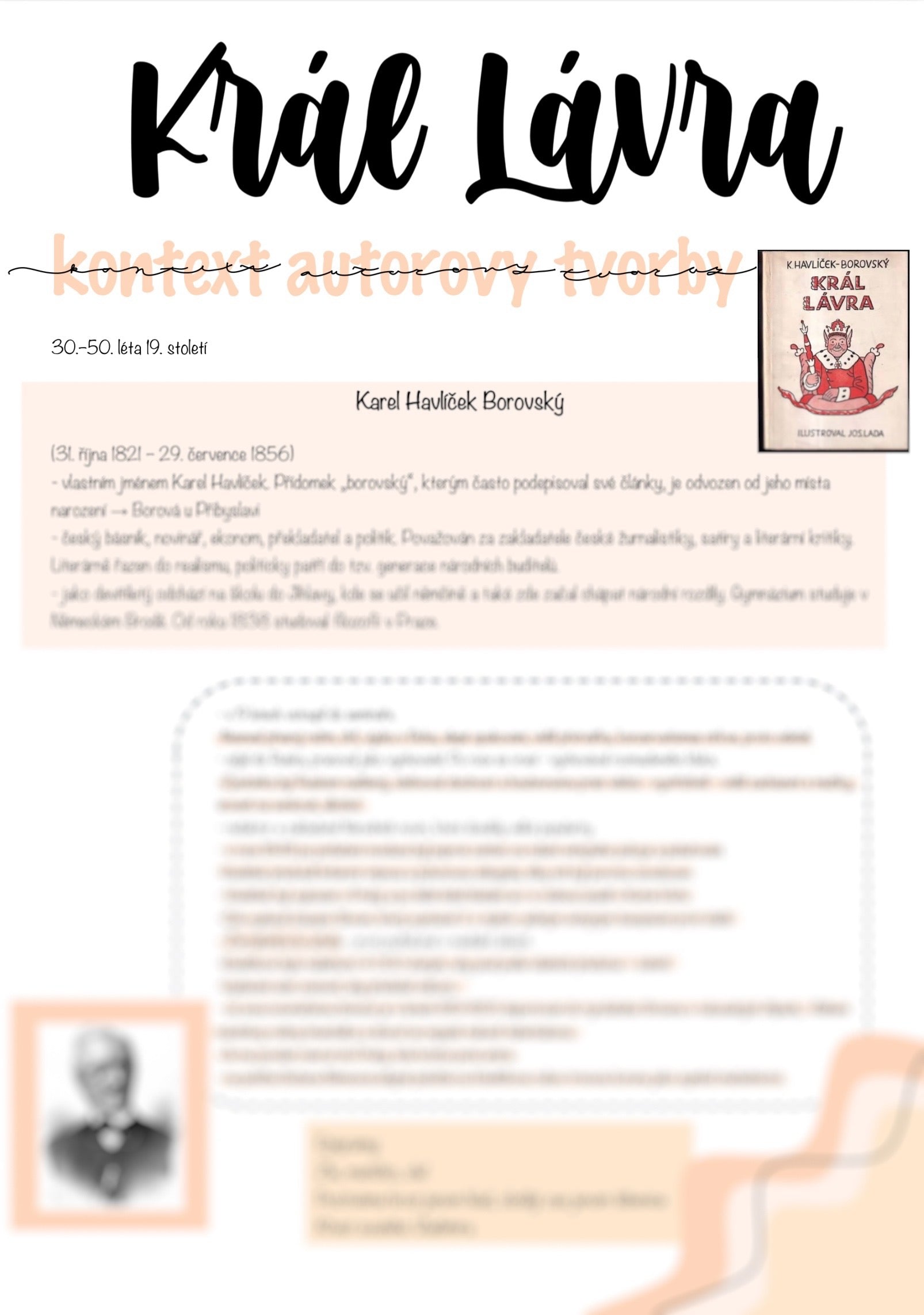 Král Lávra - Karel Havlíček Borovský