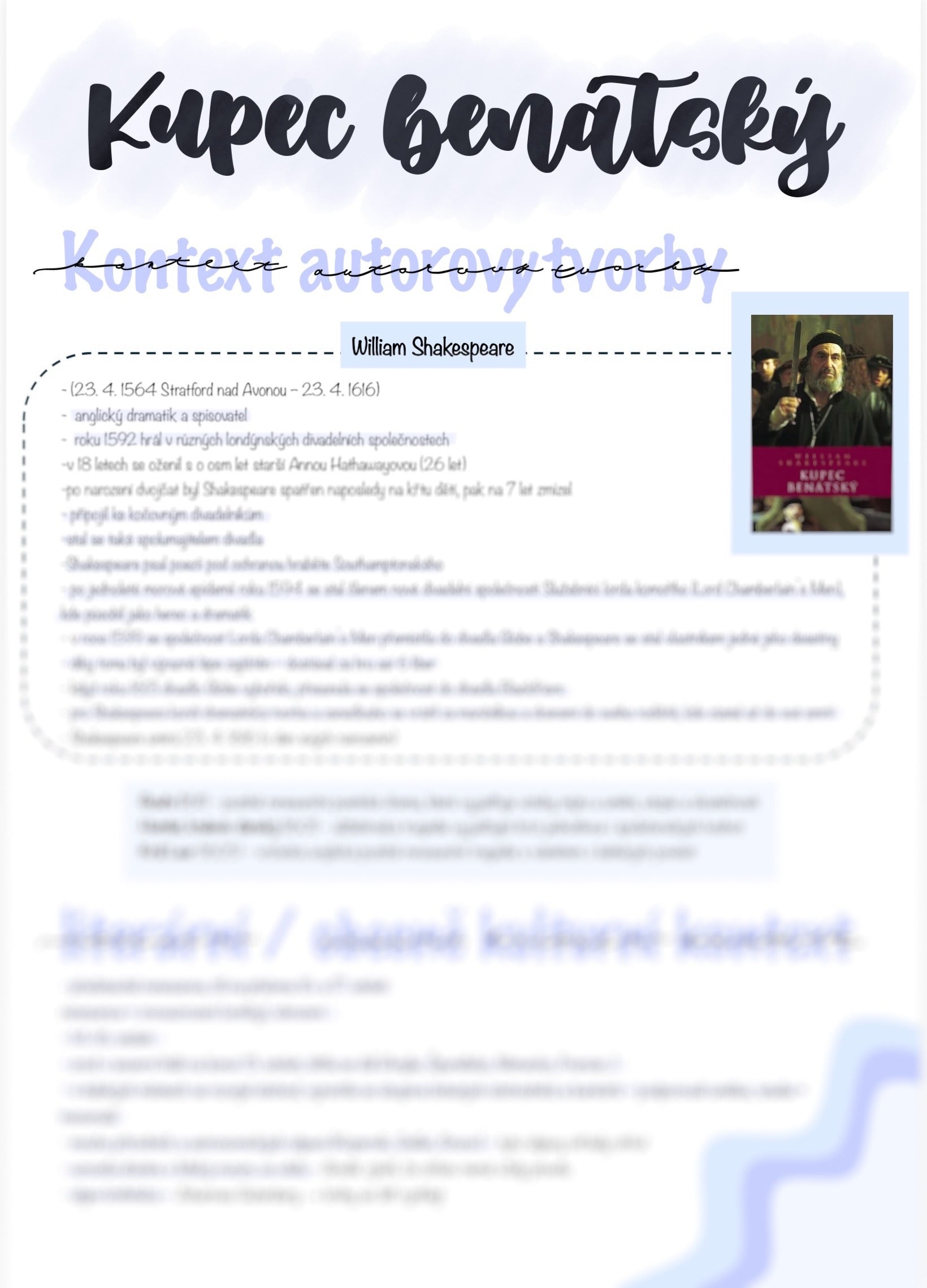 Kupec benátský - William Shakespeare