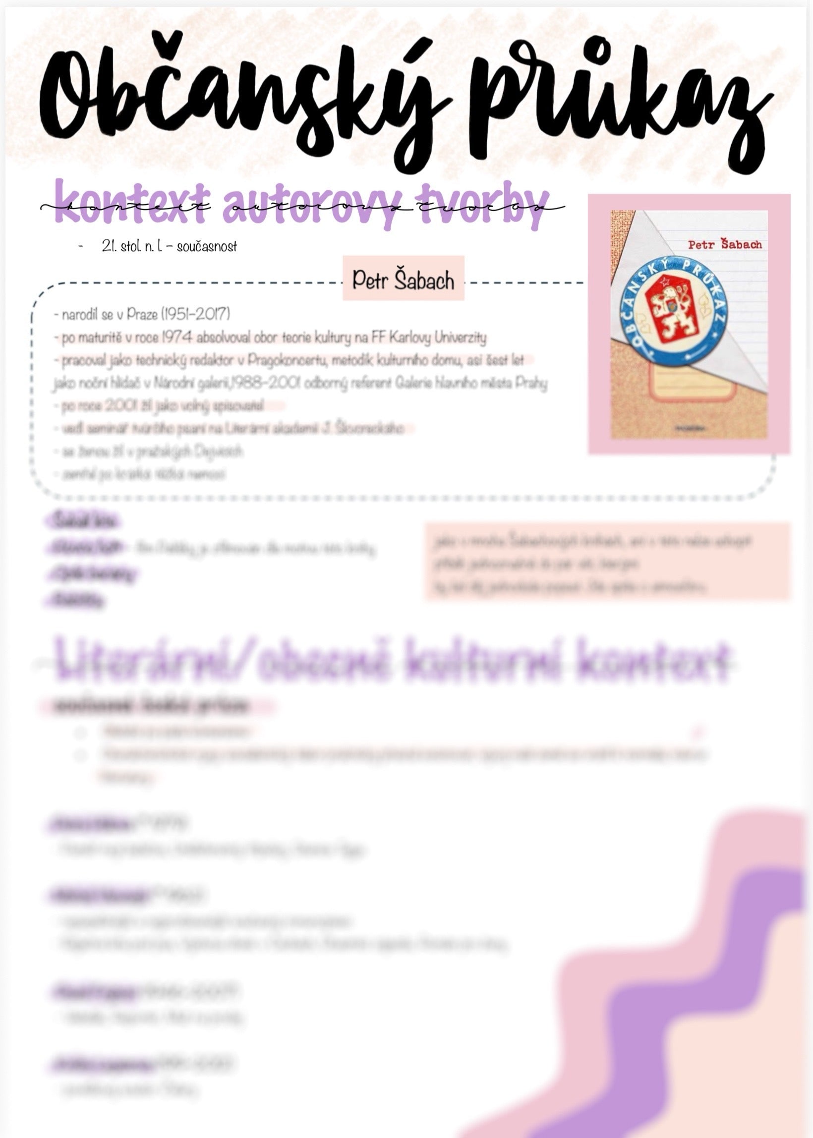 Občanský průkaz - Petr Šabach
