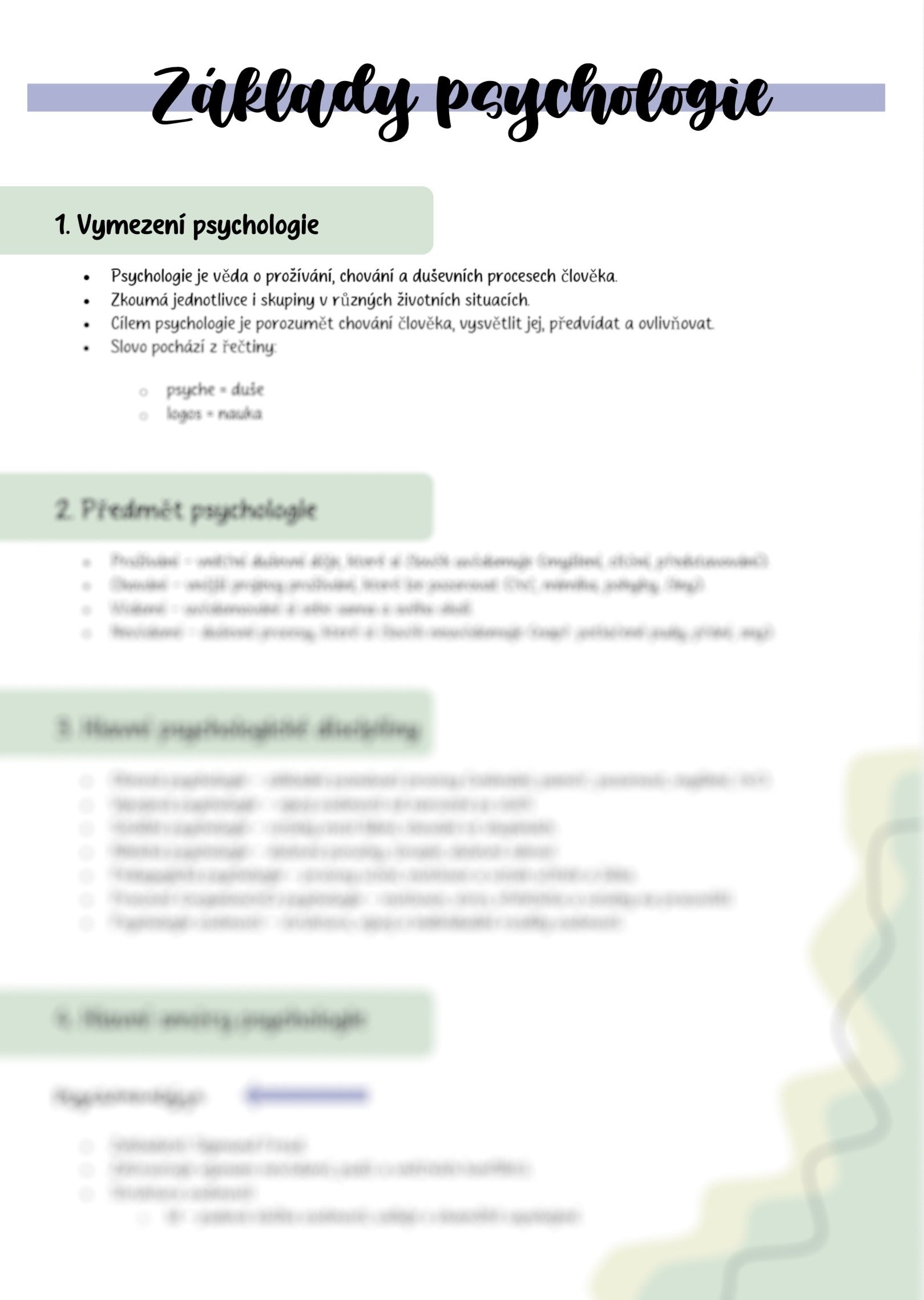 Základy psychologie