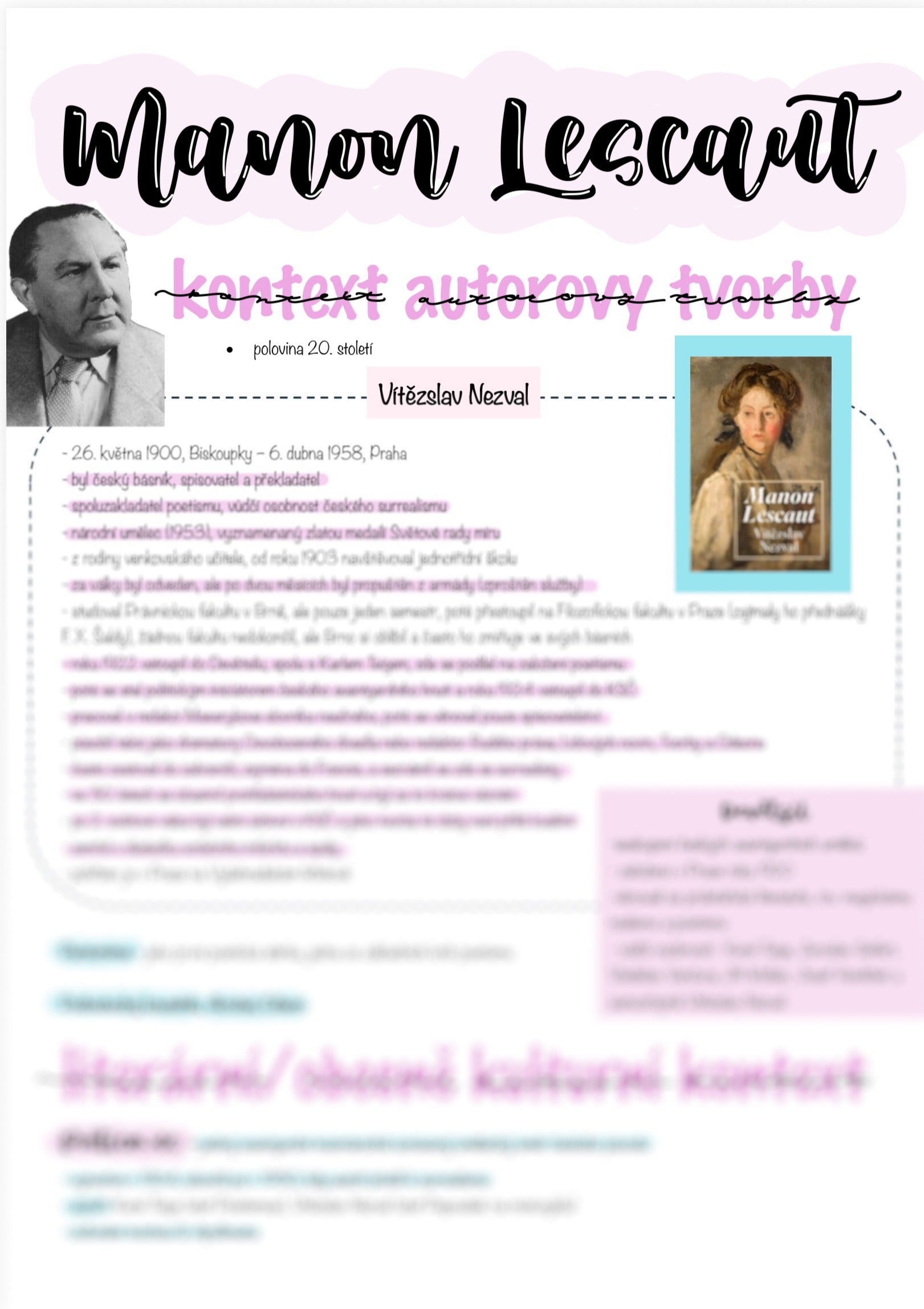 Manon Lescaut - Vítězslav Nezval