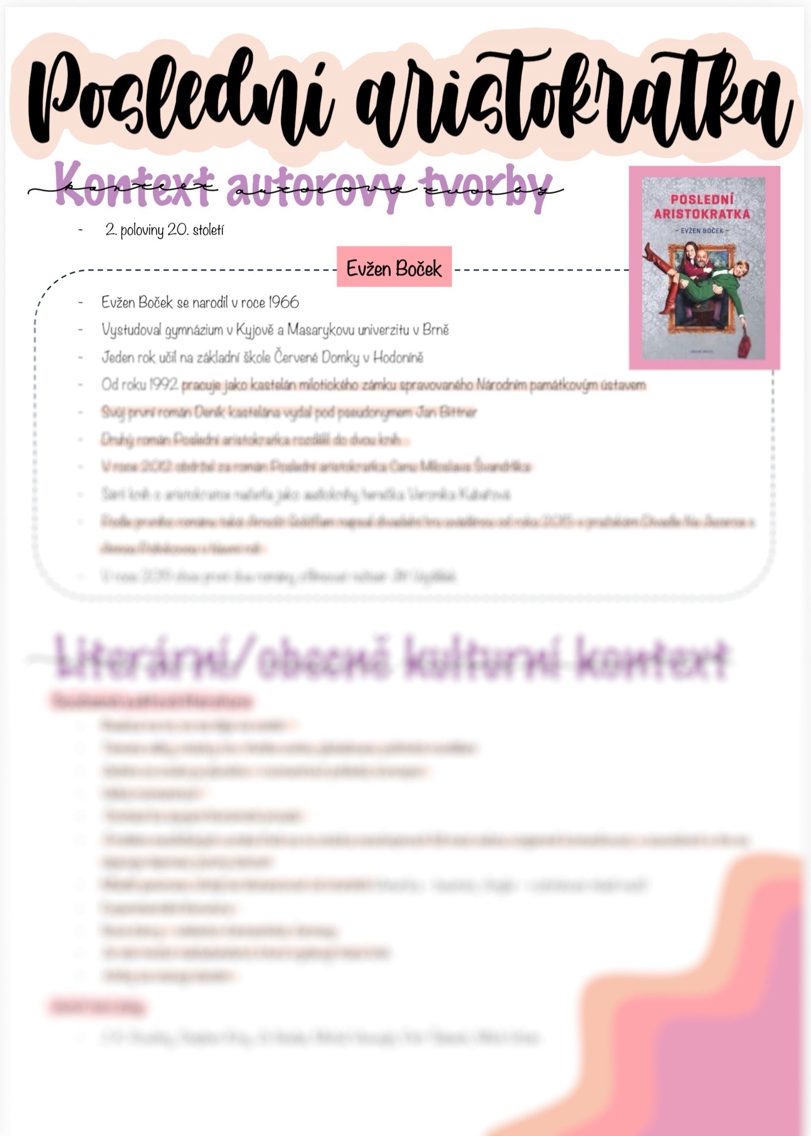 Poslední aristokratka - Evžen Boček