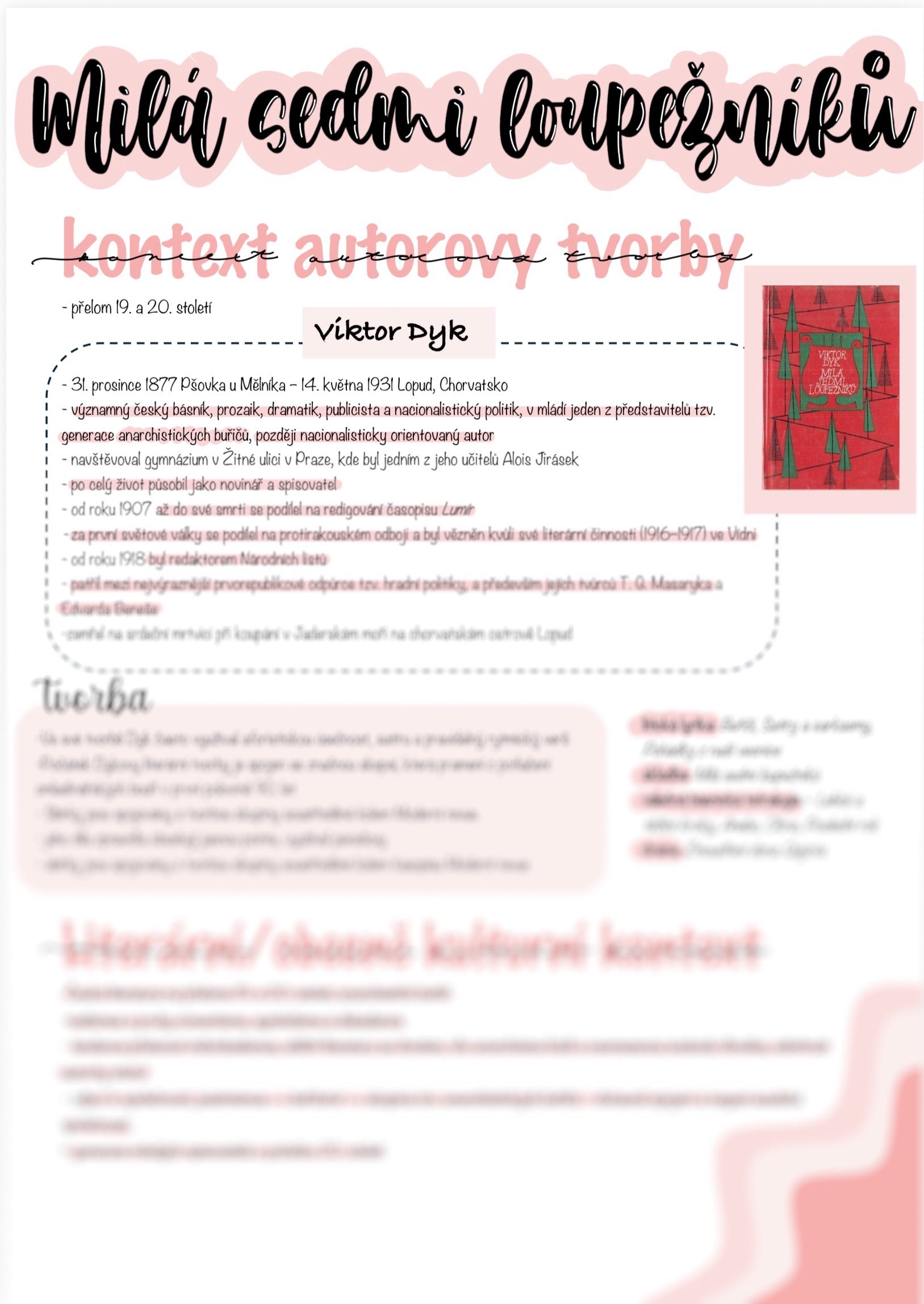 Milá sedmi loupežníků - Viktor Dyk